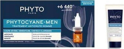 Set kundër rënies së flokëve Phyto Cyane Men, shampo dhe 12 ampula 3.5ml