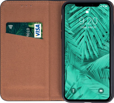 Këllëf lëkure Forcell Smart Pro për iPhone 16 Pro Max, me kapak flip, funksion stand, kafe