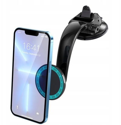 Mbajtëse magnetike makine Choetech AT0005, MagSafe për iPhone, rrotullim 360°, e zezë