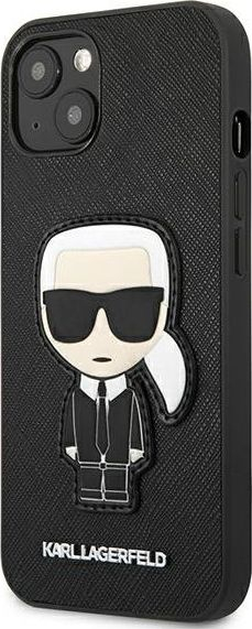Mbulesë telefoni Karl Lagerfeld KLHCP13SOKPK, për iPhone 13 mini 5.4", hardcase Saffiano, e zezë