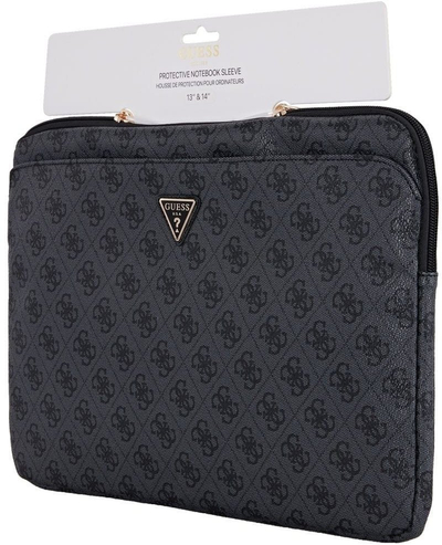 Футрола за лаптоп Guess GUCS14ZP4DPTK, 14\", со џеб со патент, црна