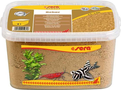 Zhavorr për akuarium Sera Arena Gravel Ocher, 0–2 mm, 3L, okër