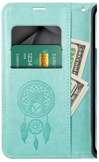 Mbulesë libri MEZZO për Xiaomi Redmi 15 5G, lëkurë eko, me kordon, jeshile