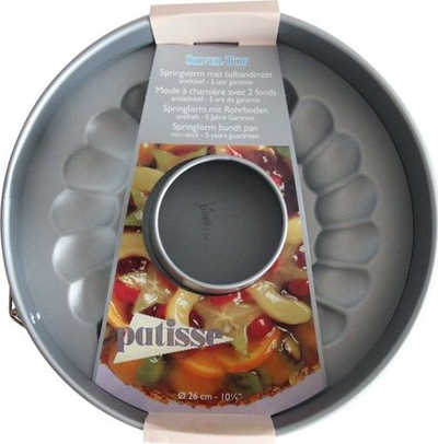 Formë torte Patisse Springform Silver Top, 26 cm, me tub, gri