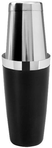Shaker koktej Boston Bareq, 0.8L, çelik me gotë vinyl, argjendtë