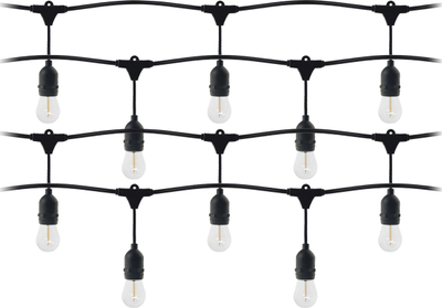Dritare dekorative me led Lighting Garland, 20 m, 40x1W 3000K, e zezë