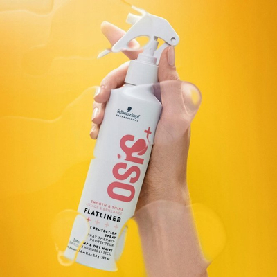 Sprej flokësh Schwarzkopf Osis+ Flatliner, kundra nxehtësisë, 200 ml