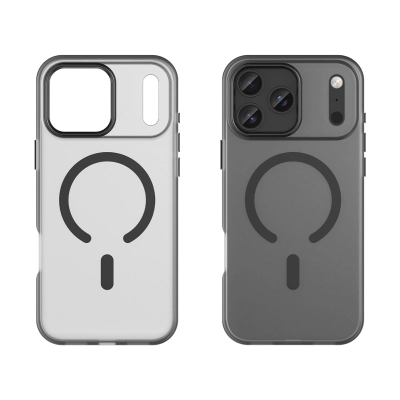 Këllëf telefoni Hurtel Magnetic Grinding, për iPhone 17 Pro, që shkon me MagSafe, i zi mat