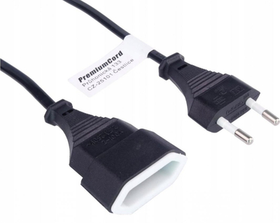 Kabllo zgjatëse PremiumCord, 230V, 5m, e bardhë