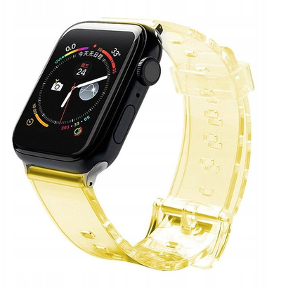 Нараквица за часовник Hurtel Lightweight Silicone, за Apple Watch 42mm 44mm, TPU, жолта