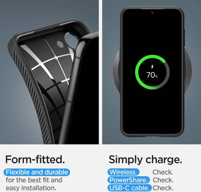 Mbrojtëse Spigen Liquid Air për Samsung Galaxy S23, e zezë