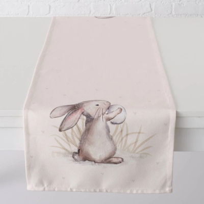 Патека за маса Boltze Bunny, 140 x 40 cm, полиестер, беж