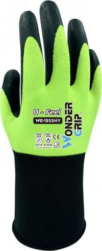 Doreza pune Wonder Grip U-Feel WG-1855HY, nitril, me prekje, e verdhë