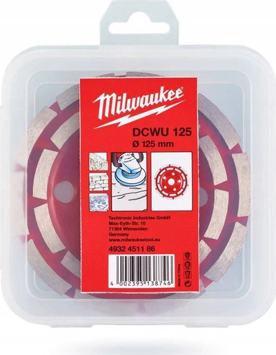 Disk diamanti Milwaukee DCWU 125, 125 mm, universal, i kuq
