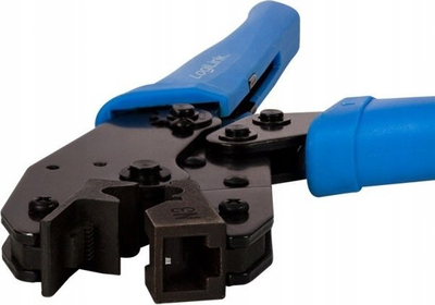 Pincë kripimi LogiLink WZ0039, për RJ45 Cat 6A 7, mekanizëm ratchet, zi ulliri