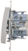 Kornizë për ndërprerës Kontakt-Simon, e argjendtë mat