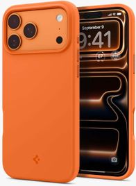 Kuti telefoni Spigen Silicone Fit MagFit për iPhone 17 Pro Max, silikon, kompatibile MagSafe, portokalli