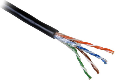Kabllo rrjeti Seven 0SEVLAN10191, UTP, Kategoria 5, e jashtme, 305 m, e zezë