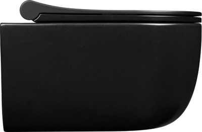 Set kompakt WC muri Vilarte Wall Hung Black Mel, 49cm, rimless, i zi