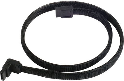 Kabllo SilverStone (SSTCP08) SATA - SATA, 0.5m, e zezë