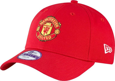 Kapelë New Era 9FORTY Kids Core Manchester United për kalamaj, poliestër, e kuqe