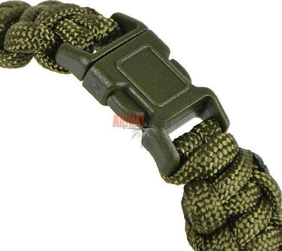 Byzylyk survival Mil-tec paracord, 2.25 m, madhësia M, jeshile