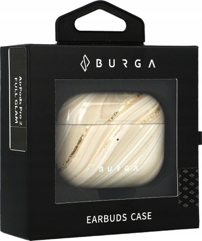 Kapak mbrojtës për AirPods Pro 2 Full Glam, bezhë