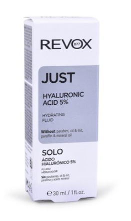 Serum me acid hialuronik për hidratim të fytyrës REVOX B77 Just Hyaluronic Acid 5%, 30 ml