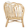 Karrige Estor rattan natyral jastëk i bardhë 78×75×92 cm (HM9817), bardhë