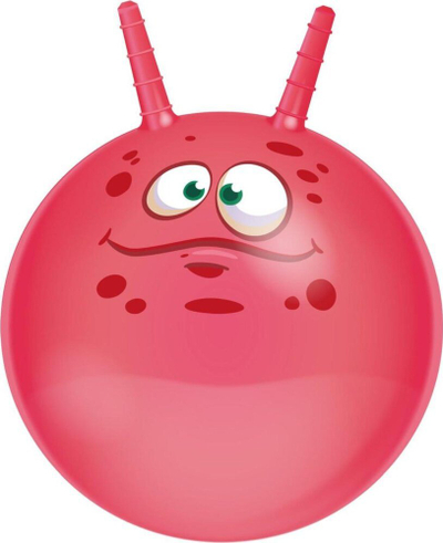 Top kërcyes Eddy Toys me brirë, 45 cm, rozë