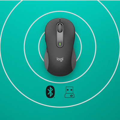 Maus wireless Logitech Signature M650, 2000 DPI, i hirtë