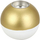 Mbajtëse qiriri Christmas Sphere, druri, Ø10cm, e bardhë dhe e artë