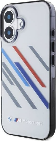 Kapak telefoni BMW M Motorsport BMHCP16M23HTRAG, për iPhone 16 Plus 6.7", hardcase, gri