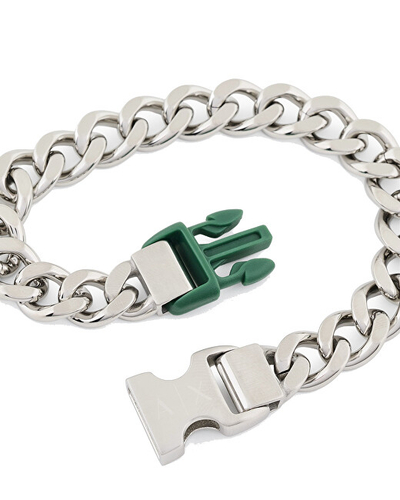 Byzylyk për meshkuj Armani Exchange AXG0154040, i argjendtë/ i gjelbër
