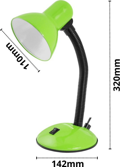 Lampë tavoline Esperanza ELD107G, për llambë E27, deri 12W, e gjelbër