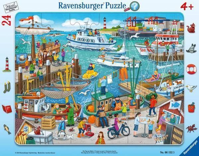 Puzzle Ravensburger A Day at the Harbor 061525, 24 copëza