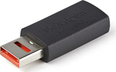Adapter USB Data Blocker, USB A Mashkull në Femër, karikim i sigurt, i zi