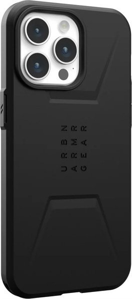 Kapak UAG Civilian MagSafe për iPhone 15 Pro, i fortë kundër goditjeve, i zi