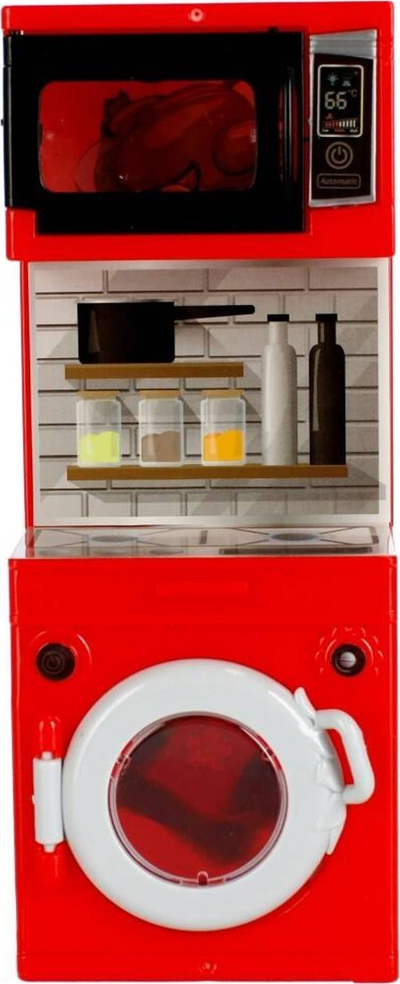 Set kuzhine lodër Mega Creative 482104, për shpi kukullash, 3+, i kuq