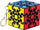 Lodër puzzle Meffert's Mini Gear Cube, varëse çelsash, shumëngjyrëshe