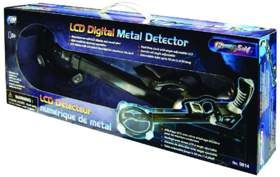 Detektor metali digjital, ekran LCD, tub i rregullueshëm, i zi