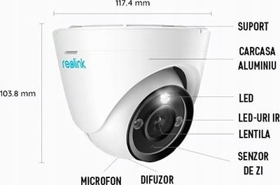 Kamerë sigurie Reolink P344 LAN, 12MP, 4512 x 2512, e bardhë