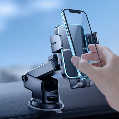 Mbajtës telefoni për makinë Joyroom JR-ZS, karikim wireless 15W, QC3.0, i zi
