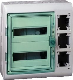 Enklouser elektrik Schneider Electric 13439, 2x12 module, gri