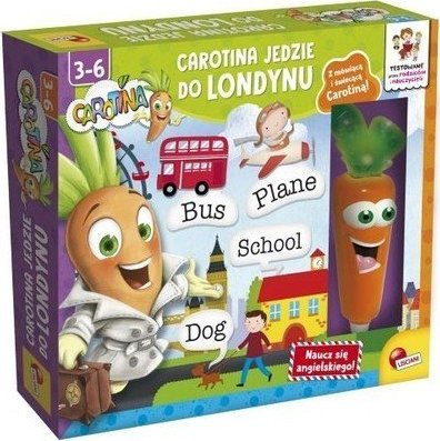 Lojë edukative Lisciani Carotina Happy English, për fëmijë 3 6 vjeç, mësim i anglishtes, shumëngjyrëshe