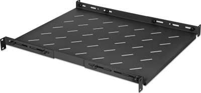 Rafte fikse për kabinet rrjeti Intellinet 19", 1U, thellësi 550 750mm, i zi