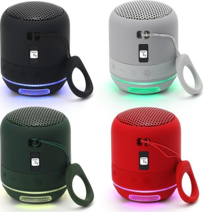 Kaltoparlant Bluetooth Techly ICASBL94BK, wireless, me drita LED, i zi