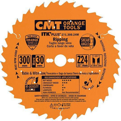 Disk sharrë rrethore CMT ITK 271.165.24H, 165mm, 24 dhëmbë, ultra i hollë