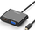 Adapter video UGREEN Micro HDMI në VGA, 1080p, dalje audio 3.5mm, i zi