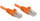 Kабел за мрежа Intellinet Patch Cord CAT 5e, 3 m, UTP, портокалов